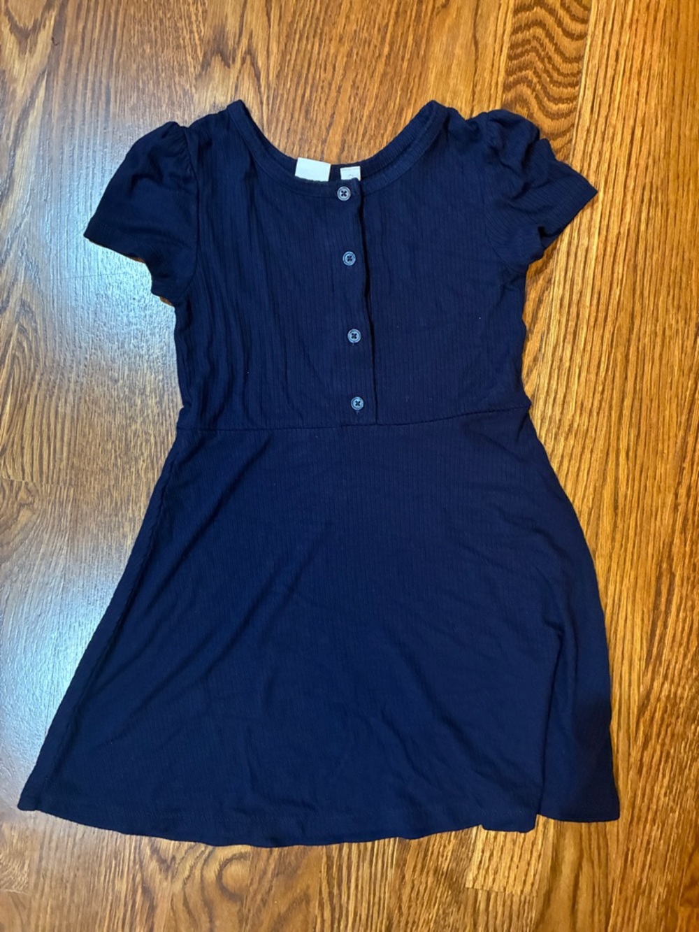 Gap Kids Navy Short Sleeve Button-Front Dress